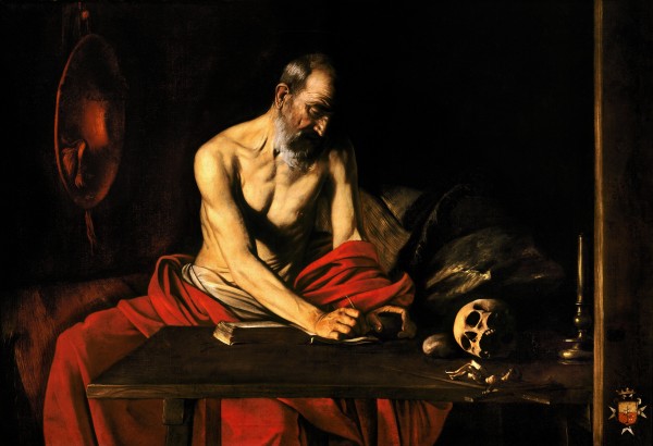 Saint Jerome writing by Caravaggio